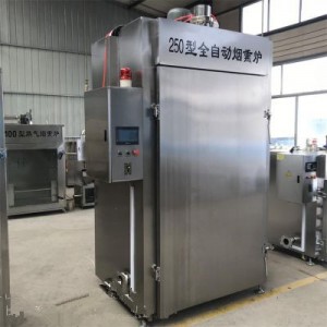 臘肉煙熏爐 全自動不銹鋼臘肉設備生產(chǎn)廠家 250型臘肉機器直供