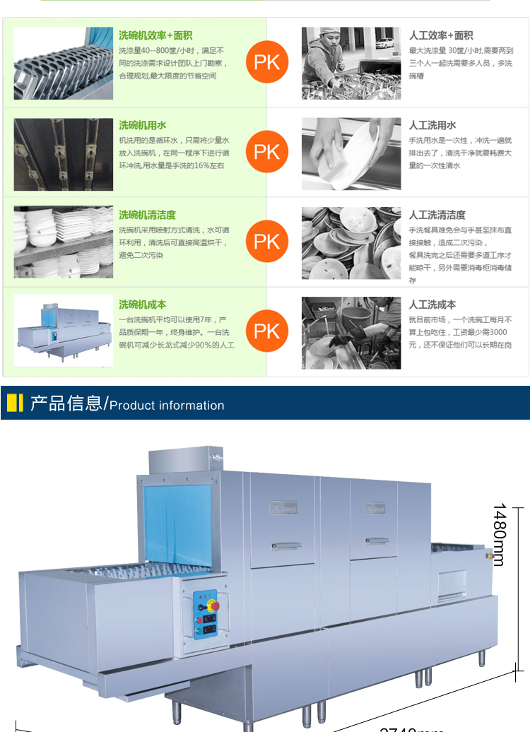 金甲長龍式全自動蒸汽洗碗機L210J大型商用酒店食堂學(xué)校廚房用