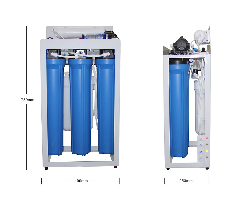 400商用凈水器單位學校工廠別墅茶樓純水機RO反滲透直飲機設備