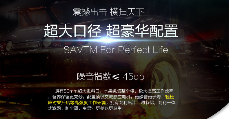 SAVTM/獅威特商用大口徑多功能榨汁機 攪拌果汁機低速原汁機批發(fā)