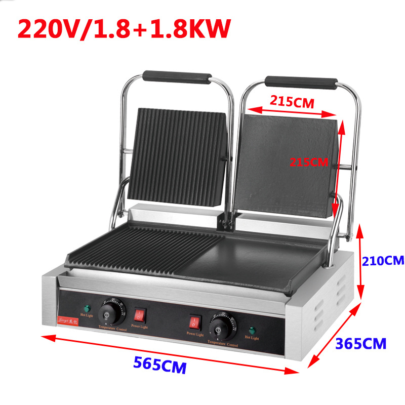 杰億雙商用電熱壓板扒爐FY-813B帕尼尼機(jī)牛排機(jī)小吃設(shè)備