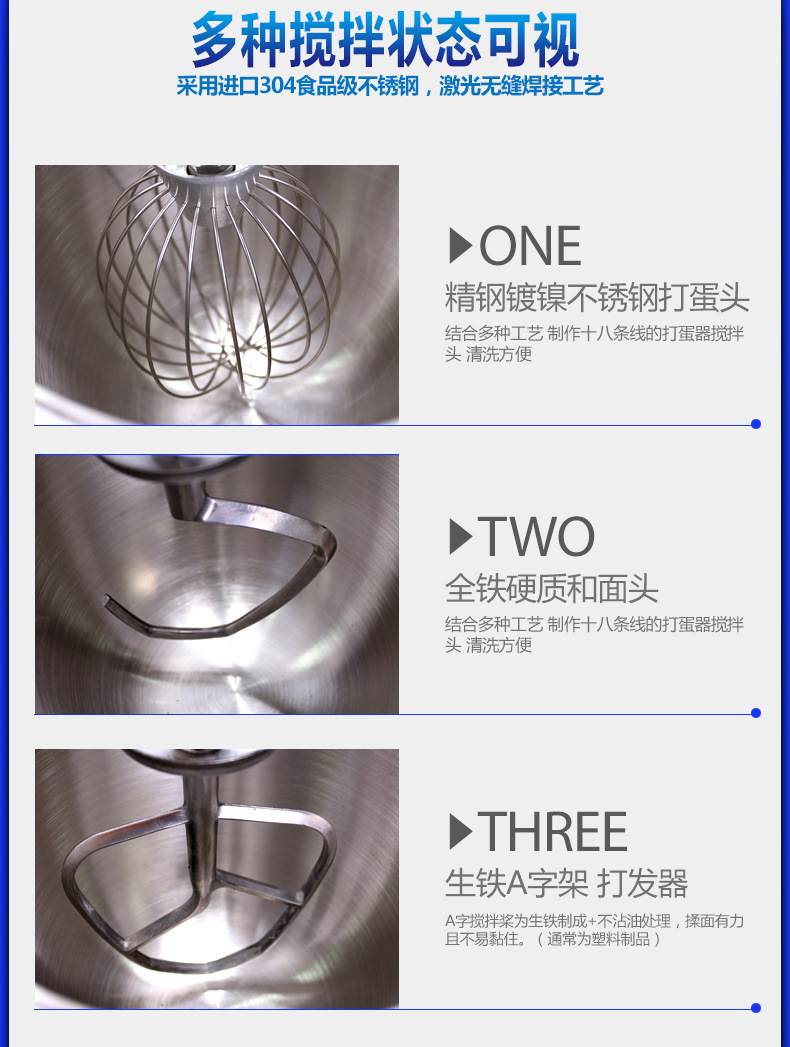 卓良商用和面機 家用廚師機攪拌揉面機電動打蛋器重鐵打造鮮奶機