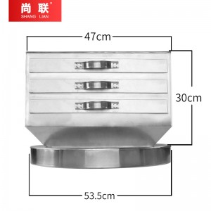 全鋼特厚加大不銹鋼腸粉箱 抽屜式粉撐 商用廣東拉腸3格4抽腸粉機(jī)