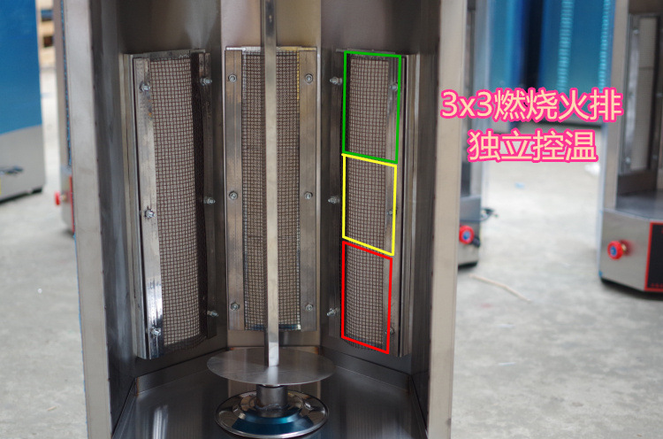 商用三控燃氣烤肉機土耳其烤肉機巴西自動烤肉爐旋轉烤爐中東燒