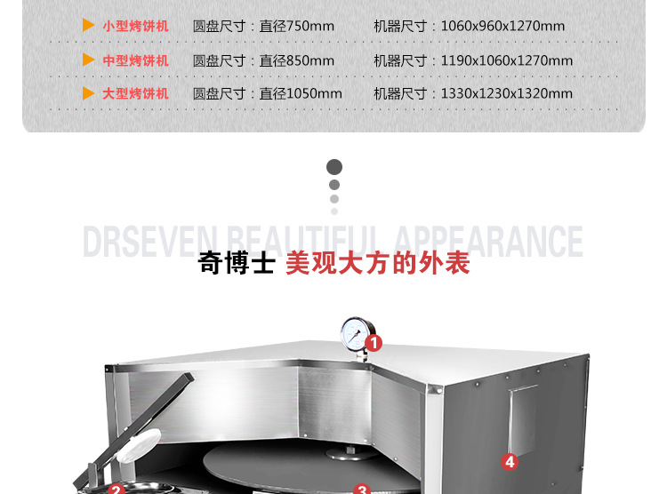 奇博士烤餅機 醬香餅機 商用燃氣電餅鐺不銹鋼烙餅機全自動烤餅爐