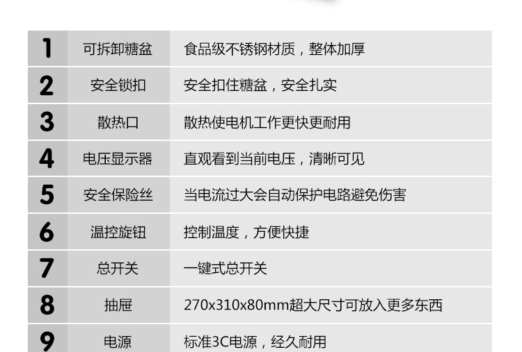 奇博士電熱棉花糖機商用電動全自動花式拉絲棉花糖機器彩色果味糖