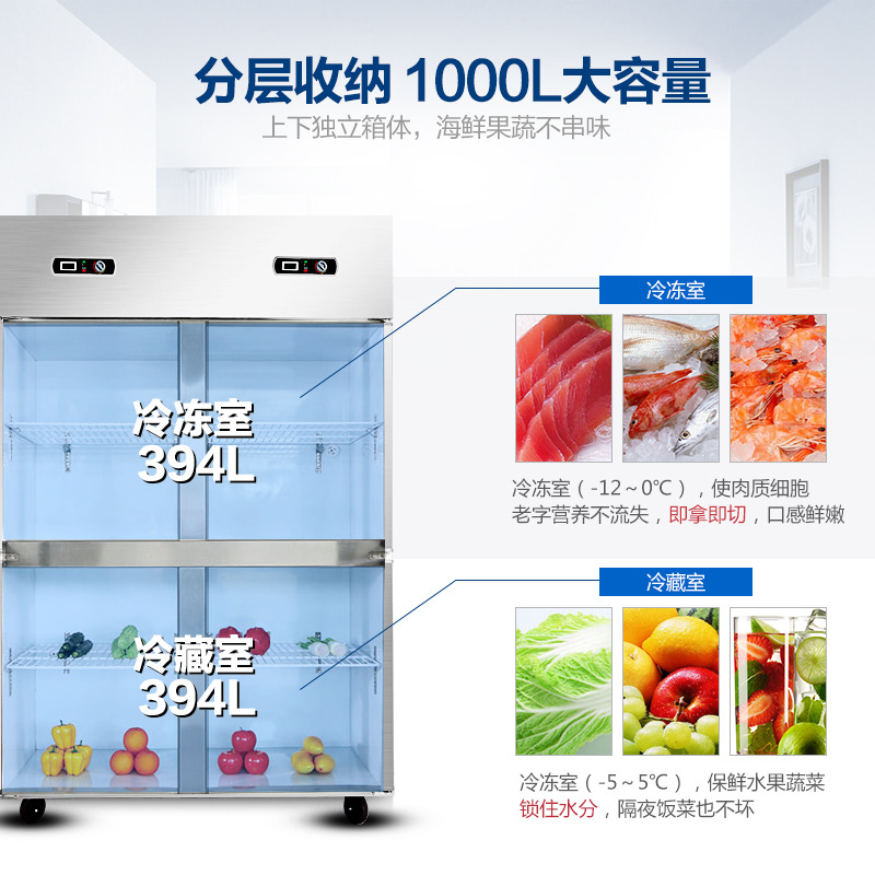 德瑪仕商用立式六門冰柜商用六門立式 展示柜 -KCD1.6L6 全冷凍