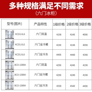 德瑪仕商用立式六門冰柜商用六門立式 展示柜 -KCD1.6L6 全冷藏