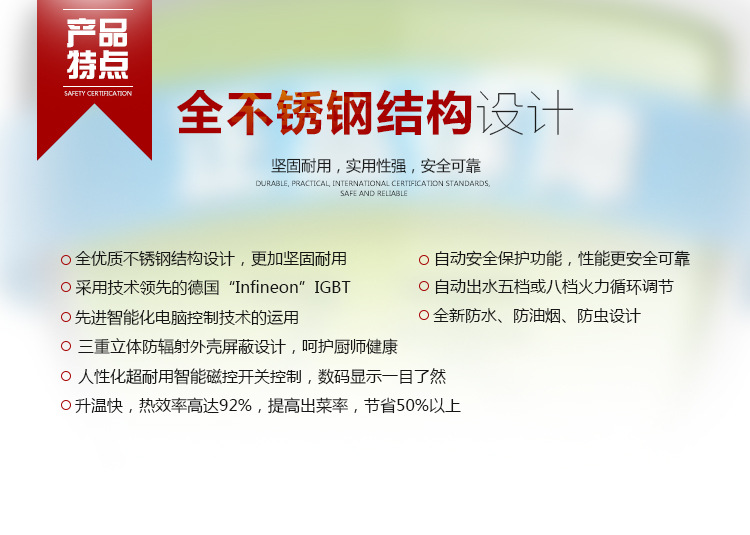 灶狀元廠家直銷 美的電磁大炒小炒組合爐 大功率30kw商用電磁爐灶