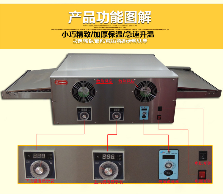 商用大型SEP-32電熱履帶式比薩爐烤箱 電鏈條式32寸披薩爐 烘焙爐