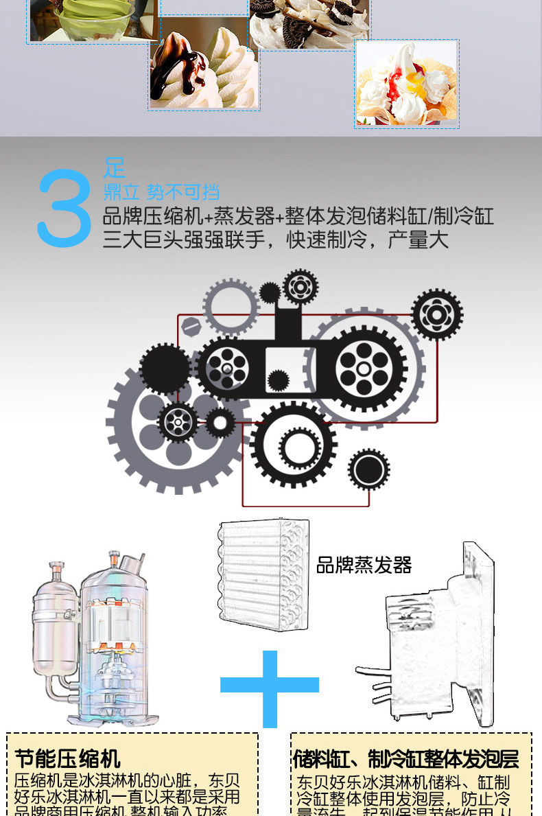 東貝冰淇淋機(jī)8219商用冰激凌機(jī)加盟店款全自動(dòng)雪糕機(jī)熱銷(xiāo)冰淇凌機(jī)