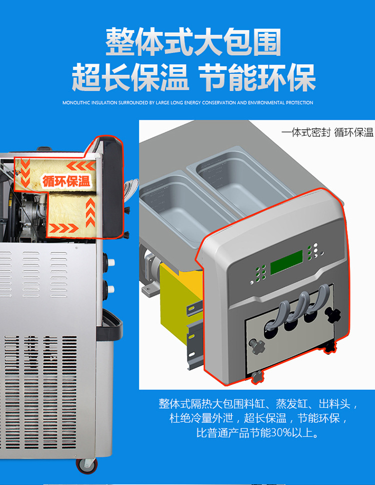 廣紳冰淇淋機(jī) 全不銹甜筒機(jī) 商用冰激凌機(jī) 高膨化保鮮預(yù)冷功能