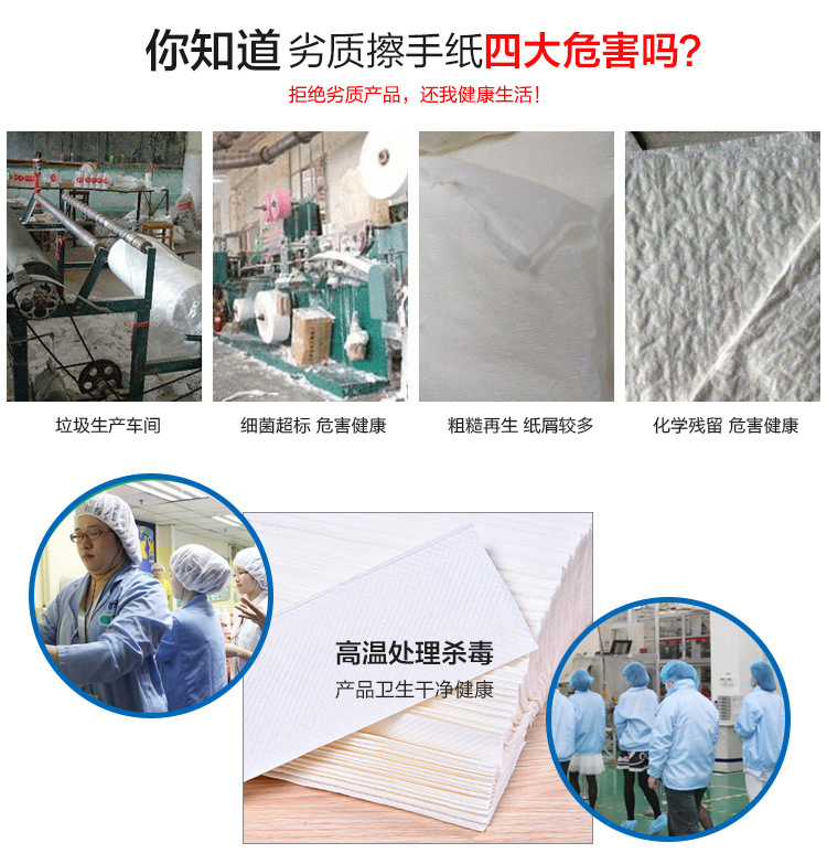 【批發(fā)包郵】廚房抽紙加強(qiáng)吸水吸油洗手間酒店商用木漿三折擦手紙