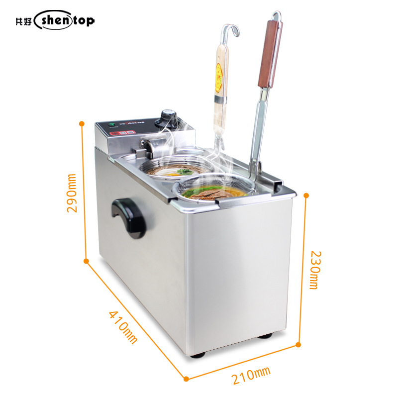 共好商用電熱煮面爐2頭煮面爐兩頭煮面機(jī)臺(tái)式雙頭煮面爐包郵送貨
