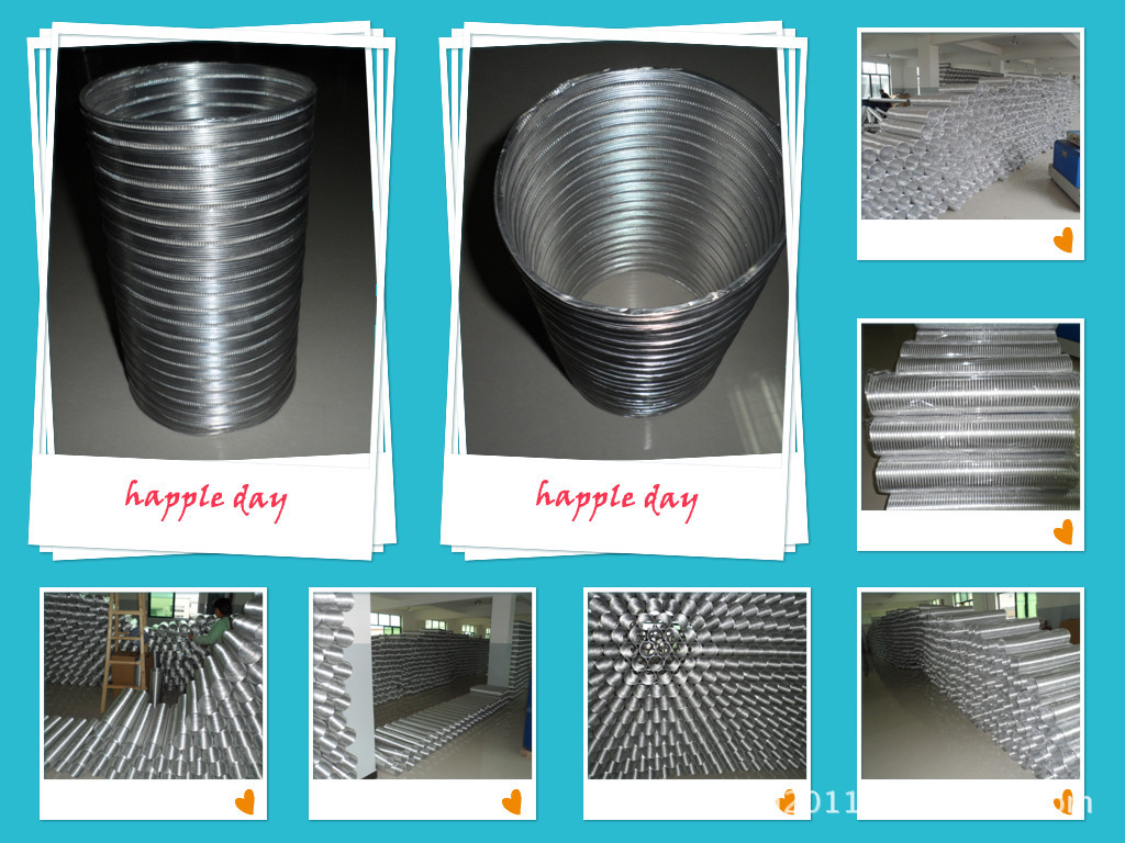 100mm內徑鋁箔排風管，通風鋁箔軟管空調管道加工壁掛爐排煙管