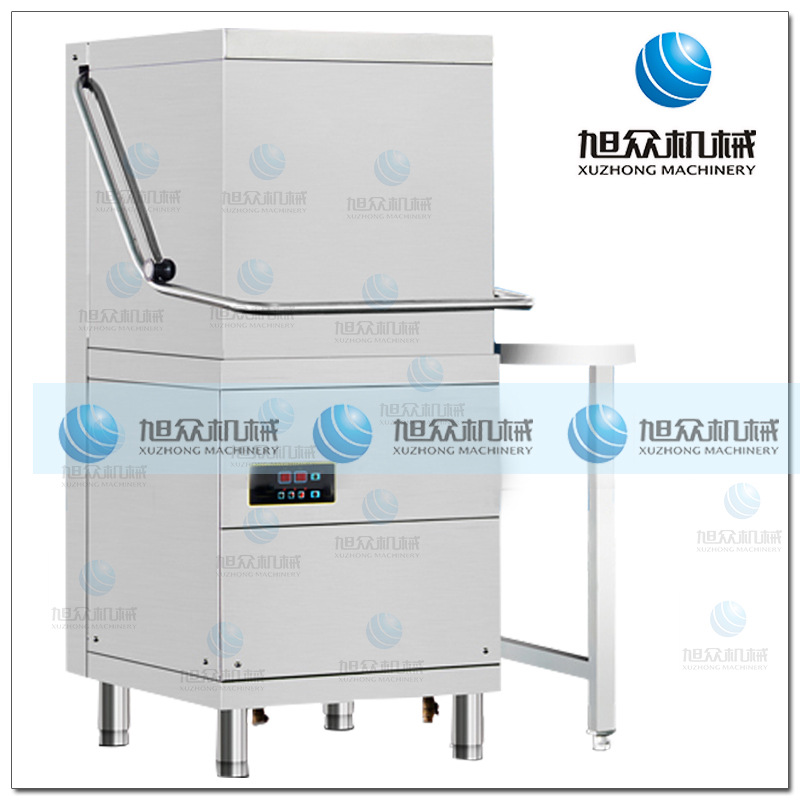 旭眾商用揭蓋式洗碗機全自動智能食堂酒店小型噴淋式洗碟杯機器