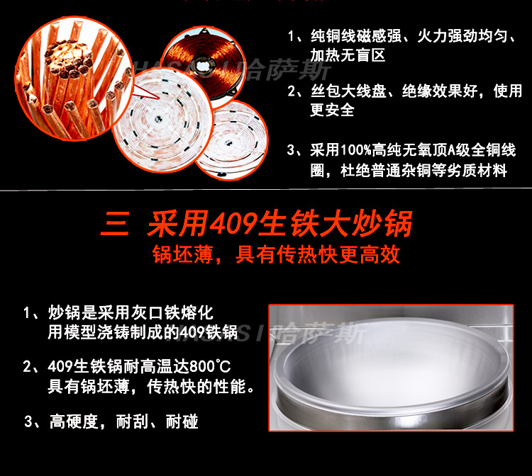 商用電磁爐12/15/20/25/30KW飯?zhí)么箦佋?廚房大功率電磁灶 設備