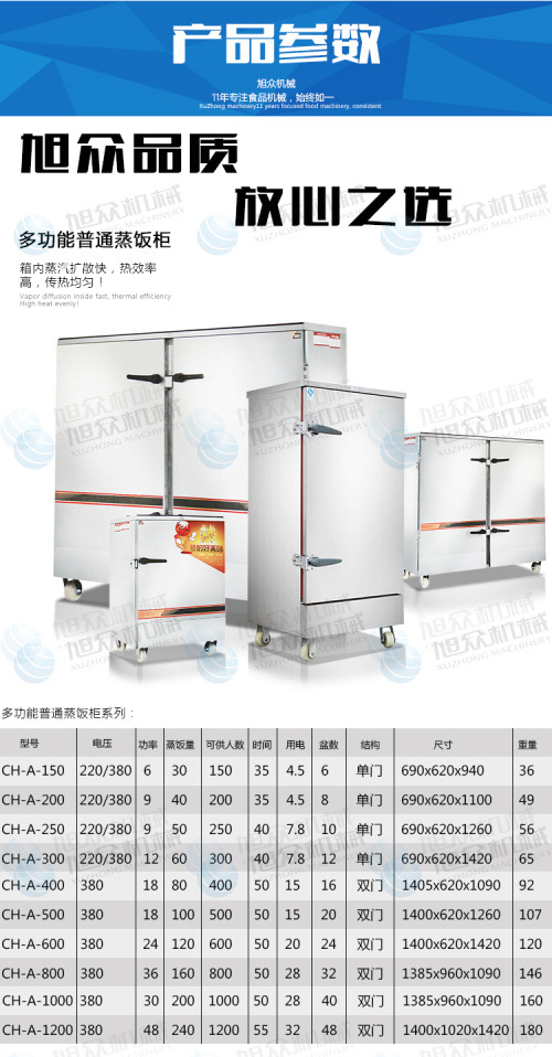 供應小型優質多功能商用家用單門電熱蒸飯柜 工廠直銷全國聯保