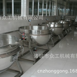 供應300L熬湯鍋 可傾式電加熱夾層鍋 牛肉肉制品鹵煮鍋