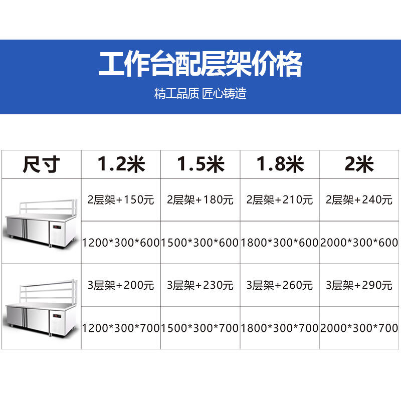 德瑪仕商用冷藏操冷凍保鮮工作臺 不銹鋼冰箱冰柜 1.2米全冷凍