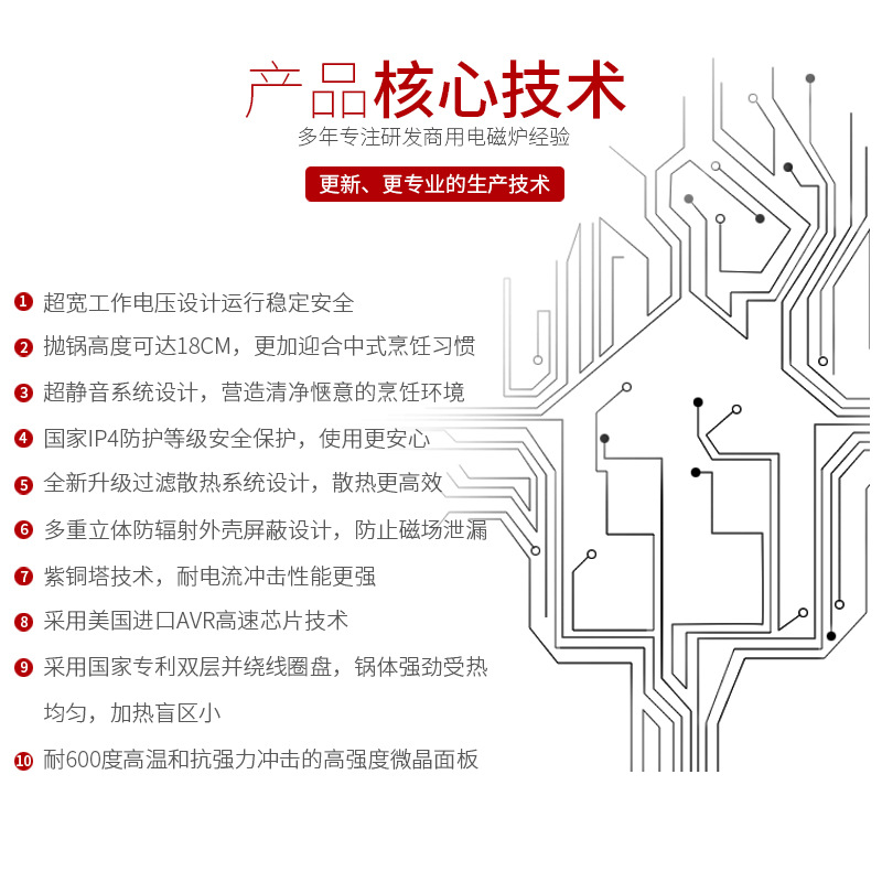 大功率商用電磁爐15kw平面煲湯電磁爐酒店飯堂矮湯爐低湯爐節能灶